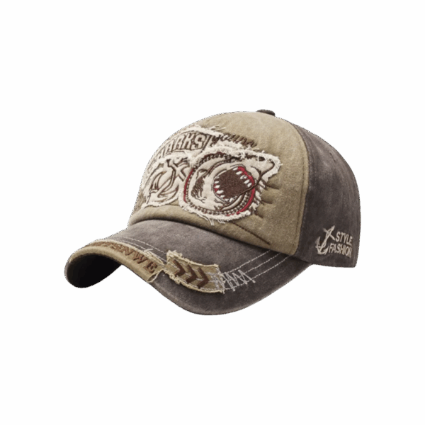 Café Khaki Shark Curve Cap