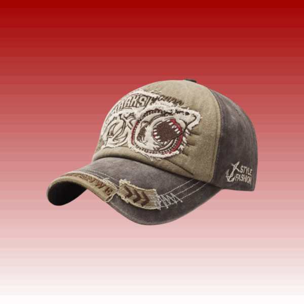 Café Khaki Shark Curve Cap - Image 2