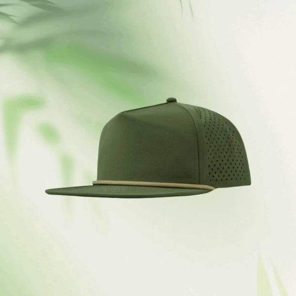 Green Flat Brim Cap - Image 4